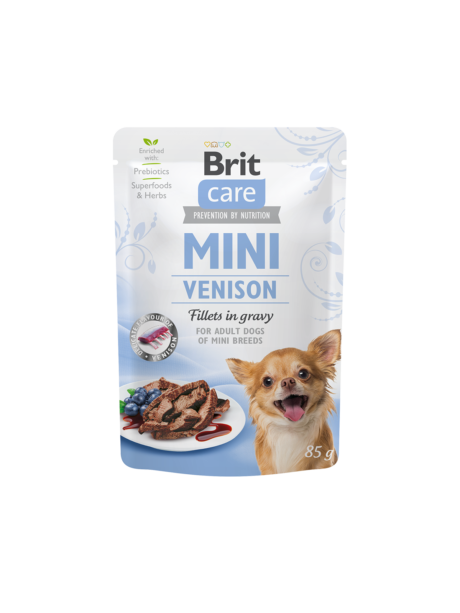 Brit Care - Mini with Venison Fillets in Gravy for Adult Dogs of Mini Breeds 85g